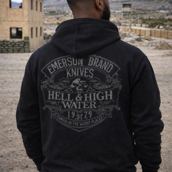 Hell and High Water Zip Up Hoodie - Emerson Knives, Inc.