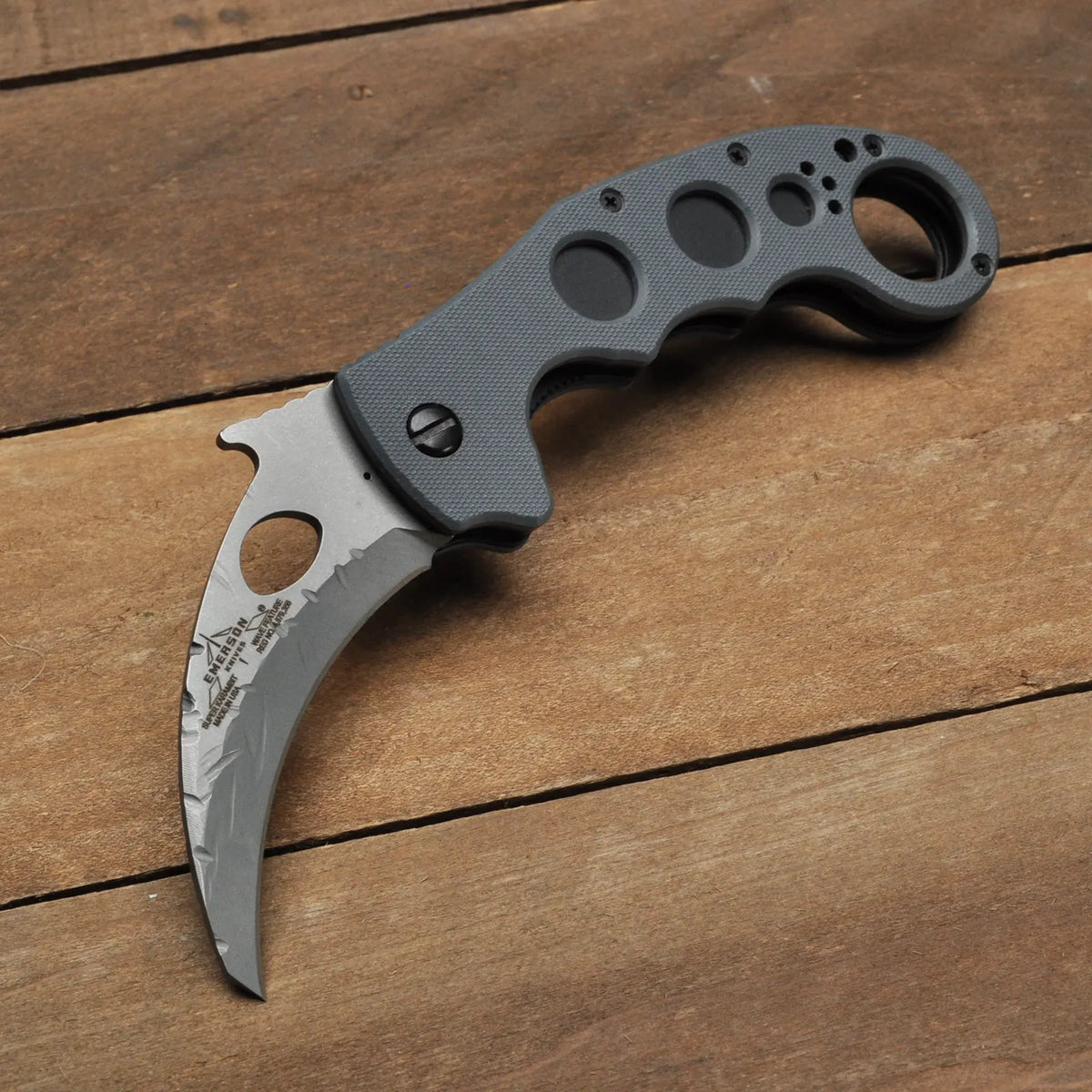 Super Karambit Gray Handles-Black Liners - Beat To Hell