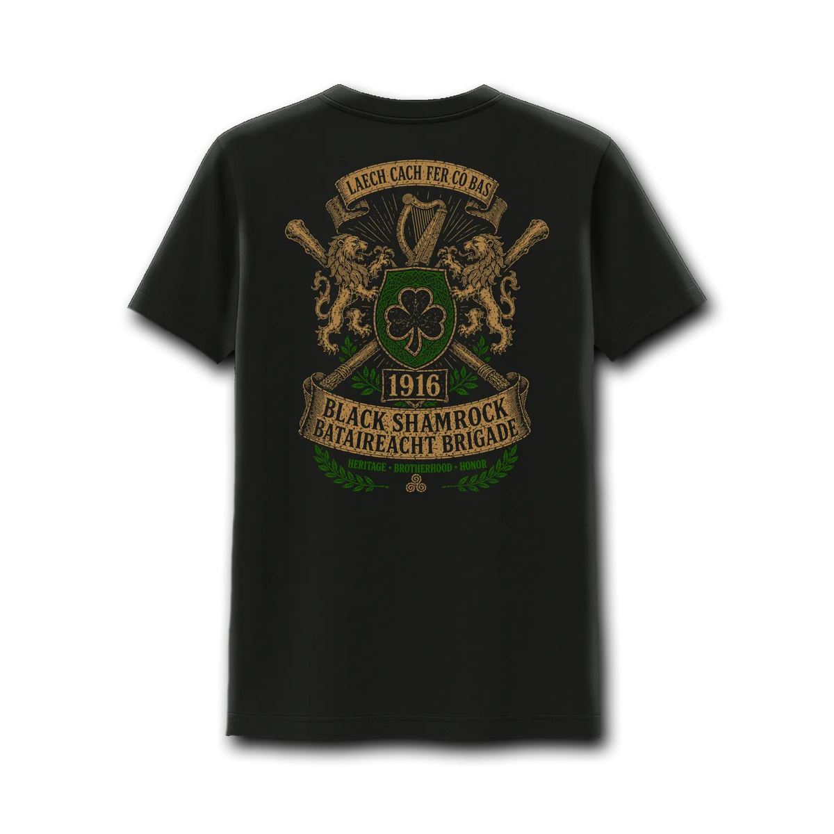 Black Shamrock Bataireacht Warrior T-Shirt