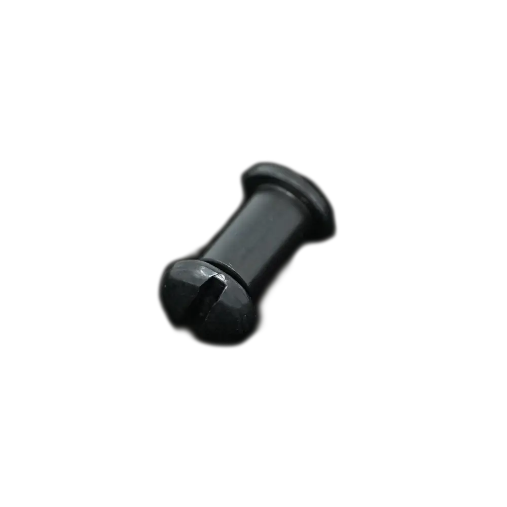 A Pivot Bolt & Screw from Emerson Knives, Inc.—a small, shiny silver metal pin with a flat, round slotted head, shown isolated on a white background.