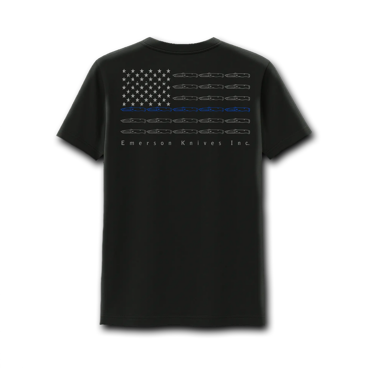 Blue Line Skull T-Shirt