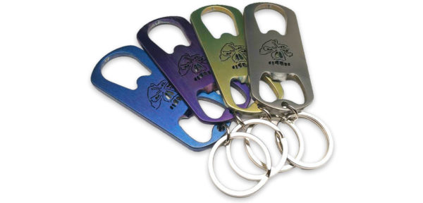 Titanium Bottle Opener And Bushing Wrench, Keychain